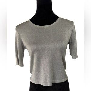 Vintage  DKNY short-sleeve knit shirt with a round neckline Size Small